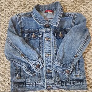 OshKosh B'Gosh Blue Denim Jean Jacket Toddler Size 4 Snap Closure Children's